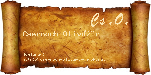 Csernoch Olivér névjegykártya