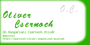 oliver csernoch business card